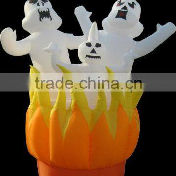 Halloween Inflatable Ghosts On Fire