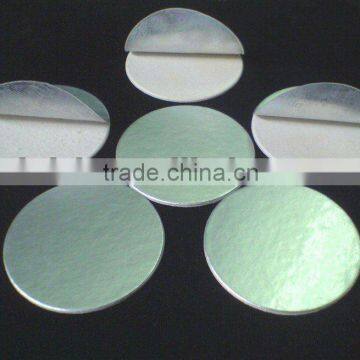 Round customized diameter die cut induction pressure-sensitive pads