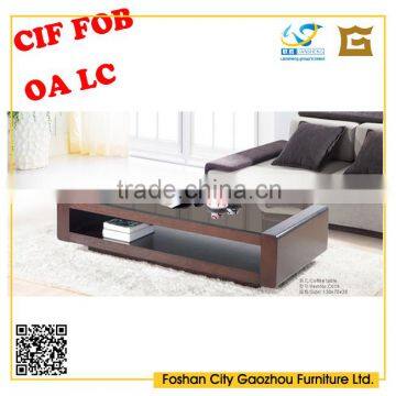 2016 new style hot sale coffee table glass top coffee table for living room