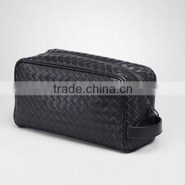 Simple Waterproof PU Leather Cosmetic Bag