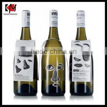 Red Foil Stamping Wine Bottle Label Sticker For Battle Beverage photo-2