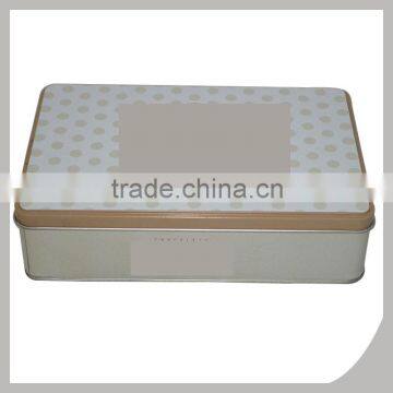 Rectangular gift metal tin box/biscuit tin box /candy metal tin box