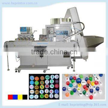 Fully automatic 4 color water bottle caps pad printing machine