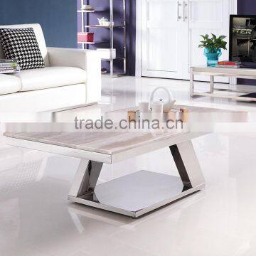Marble metal frame coffee table