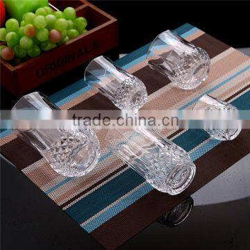 High White Material Drinking Juice Glass Cup Diamond Shape Whiskey Glass Cup Promotional Glass Cup for Sale photo-3