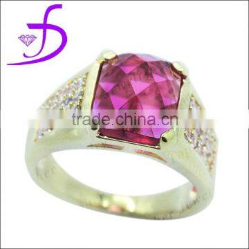 Man ring brass ring jewelry with glass stone factory wholesale low price