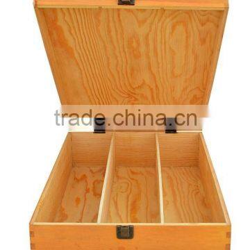 2015 year china suppliers selling FSC&SA8000 locked lid Fashion High Quality wooden wine bottles box in made China