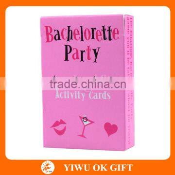 Bachelorette Party Funny Playing Activity Cards