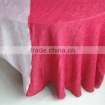 Polyester crinkle crushed reversible fabric table cloth linen