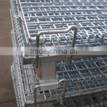 folding and stackable storage cage/galvanized wire mesh container