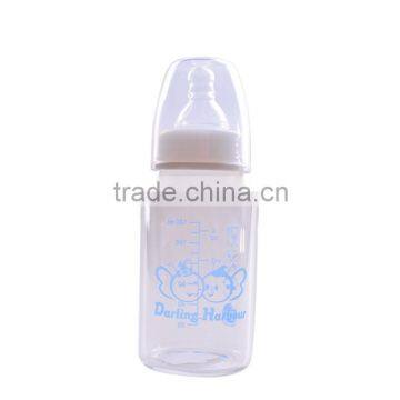 China Heat Resistant 600 Degree Feeding Bottle BPA Free Baby Glass Feeding Bottle