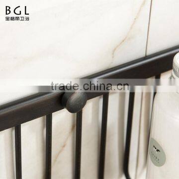 Wall Mounted Bathroom Accessories ORB Finishing Brass Storage Basket photo-5