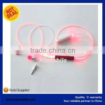 hot sale factory price light up headphone cable