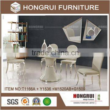 High end european wooden dining table and chair for home furniture