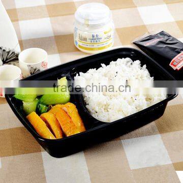 PP Disposable Plastic Food Container 2 Compartment Meal Prep Containers photo-2