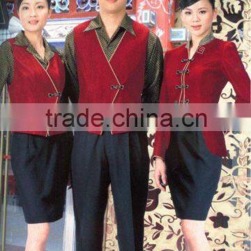 restaurant waiter uniform/restaurant uniform/bar waiter unifrom