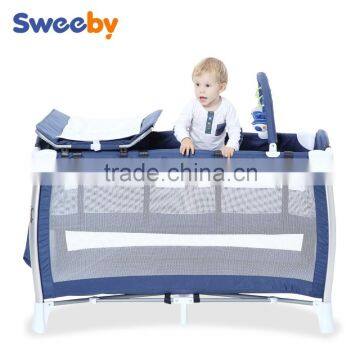 Aluminum frame baby playpen/cot, high quality baby products