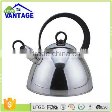 New design 2.5L bakelite handle induction stainless steel whistling kettle