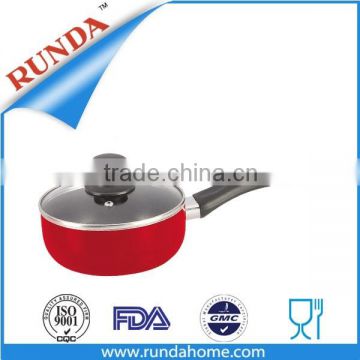 Aluminum non-stick milk pot with glass lid