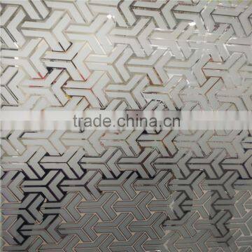 High quality satin acid etched shower screen glass