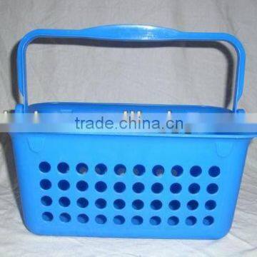 blue custom plastic handle baskets