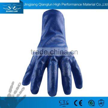 Qianglun 100% Cotton PVC and Nitrile Coated Gloves Safety Gloves