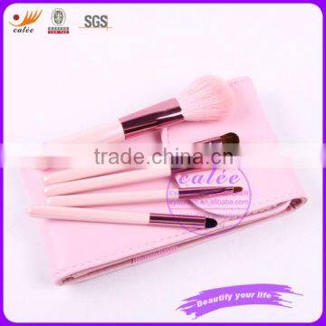 5pcs hot pink makeup brush set