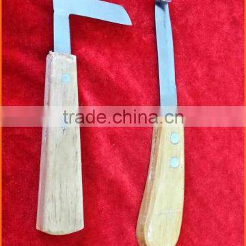 Farrier Hoof Knife with wooden handle