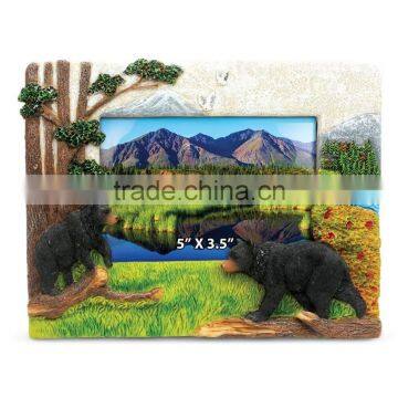 Black Bear Resin Stone Finish Picture / Photo Frame - Animals Collection photo-2