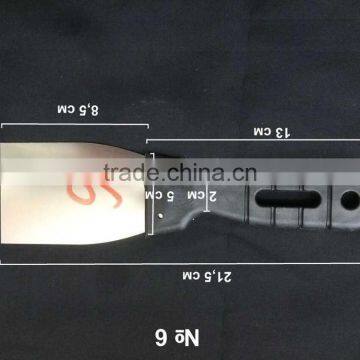 China Supplier Diferent Size Black Putty Knife With Plastic Handle Rubber Handles Knife Stainless Steel photo-2