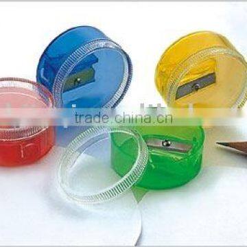 round kids pencil sharpener, plastic pencil sharpener