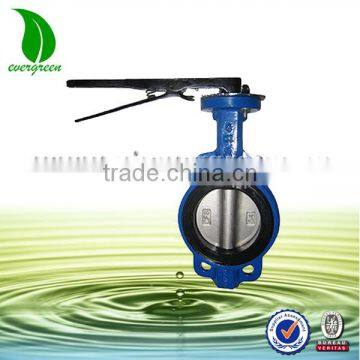 dn200 wafer Iron butterfly valve with handle lever type