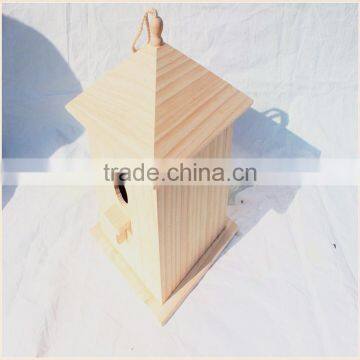 Wooden Bird Cage, Wood Bird House, Multifunctional Large Hanging Bird Feeder photo-6