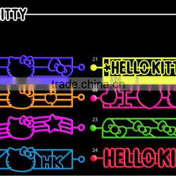 Cool hollow plastic bracelet silicone rubber bands