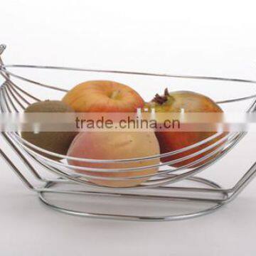 Wholesale Steel Wire Vegetable Basket,Fruit Holder With Plastic Tray photo-4
