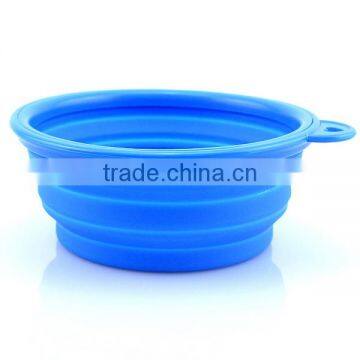 Wholesale Nontoxic FDA Standard Portable Silicone Foldable Pet Travel Bowl