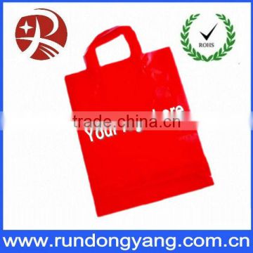 customized soft loop plastic handle shopping bag