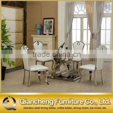 Glass Dining Table Metal and Glass Furniture Foshan Steel Furniture photo-3