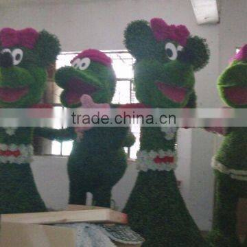 Fake Grass Animal High Color Fastness Meadow Green Artificial Grass Topiary photo-4