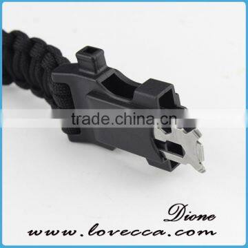 Fashion Survival Kit Paracord Bracelet With Flint Fire Starter Compass photo-4