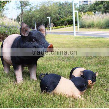 Garden Decoration Lifelike Animal Figurine Life Size Pig Statue photo-4