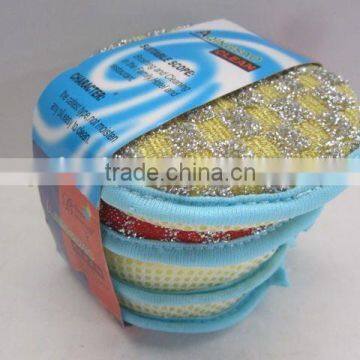 Hanging Type 4PC Cleaning Brush Set/Sponge Scouring pad