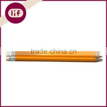 Standard Size Yellow Wooden HB Pencil Sharpened with Eraser, HB Pencil with Eraser Topper, HB Pine Pencil with Eraser