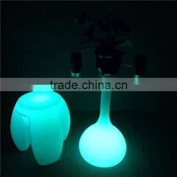 Wholesale Nightclub LED Furniture Rechargeable Illuminated LED Glass Table 48*48*58cm photo-4