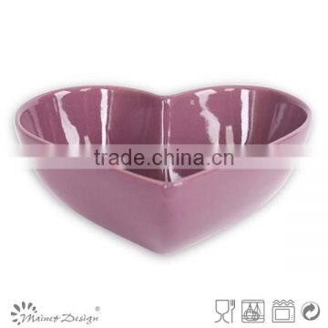 MOQ Low Amounts of Chinese-made Stoneware Bowls, Heart Shape Series Ceramic Bowls, Wholesale High Quality Bowl photo-4