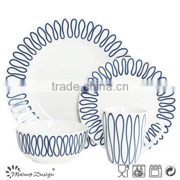 White High Quality Ceramic Porcelain Popular Design Latest Dinner Set photo-3