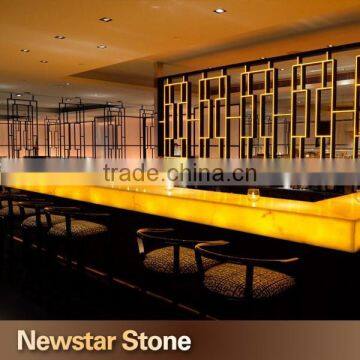 Good qualtiy polished lighted onyx bar top