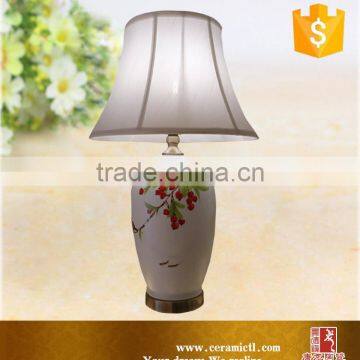 Flower Painted White Besides Table Lamps photo-3