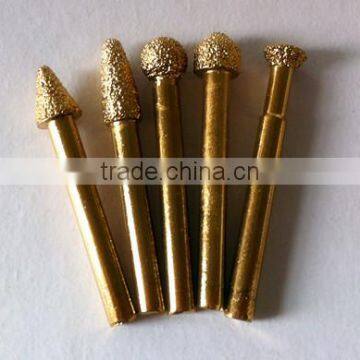 5pcs/set vacuum brazed diamond carving burrs