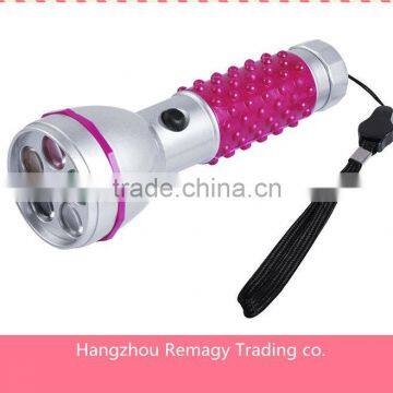 special grip keep non-slip platic 5 led flashlights